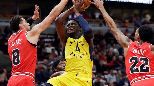 Oladipo leads balanced Pacers past Bulls 107-105